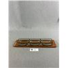 Image 1 : MCM Teak & Glass Tidbit Tray - Made In Denmark