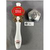 Image 2 : Vintage "Pay Toilet" Tin Sign, Stella Artois Beer Tap Handle & Volvo Gas Cap