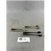 Image 3 : 3 Antique Silverplated Sugar Tongs & Wm. Rogers & Son Butter Knives Set