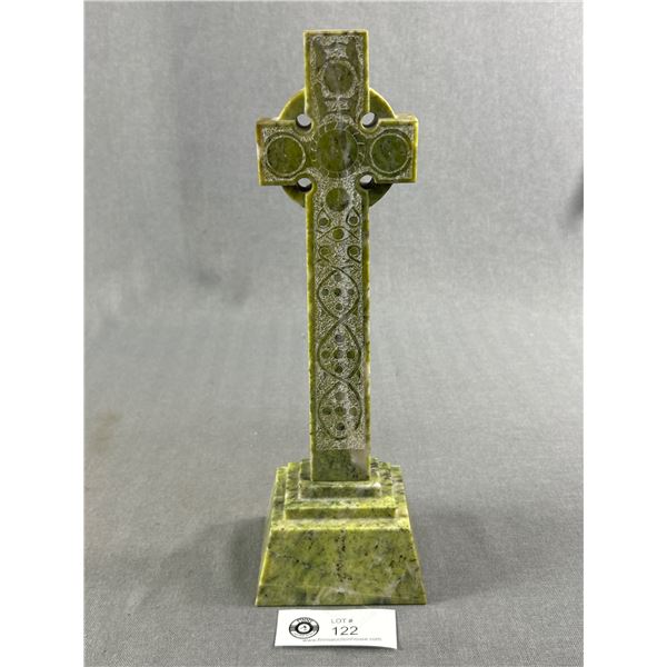 Vintage Carved Stone Celtic Cross - 12" tall