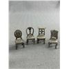 Image 3 : Nice Collection Of Pewter Miniatures - Chairs, Cats, Dogs