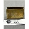 Image 1 : Antique Engraved Brass Matchbox Holder - Dated 1919 (War 1914-18)