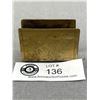 Image 2 : Antique Engraved Brass Matchbox Holder - Dated 1919 (War 1914-18)