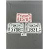 Image 1 : 3 Vintage Yukon Trailer Licence Plates - 1966-1968-1976