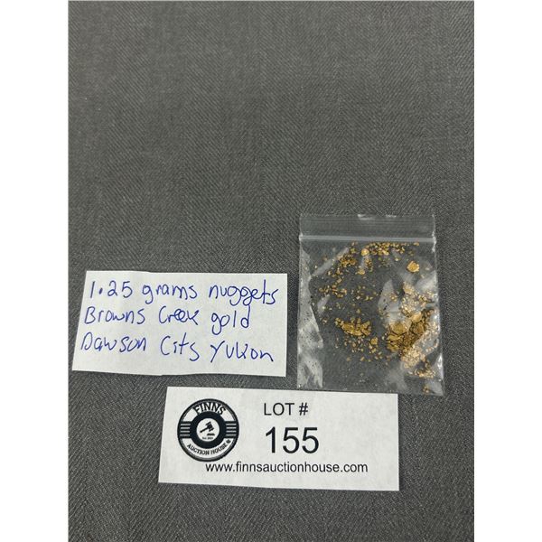 1.25 Grams Nuggets Browns Creek Gold, Dawson City, Yukon