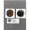 Image 2 : 2 Tokens - 1953 Canada Elizabeth II Regina Coronata & 1970 Wa-Wa Guardsmen Regina Canada Midwest Ses