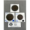 Image 1 : 3 Antique Canadian Bank Token Coins - 1837 & ? Pennies Plus 1837 Half Penny