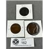 Image 2 : 3 Antique 1837 Canadian Bank Token Coins - 2 Half Pennies & 1 Penny