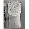 Image 3 : Vintage Aviation Lot - Safetech Flight Computer, Aircraft Metal Clipboard, ACField Protractor/Parall
