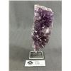 Image 1 : 7" Rough Amethyst Inclusion On Stand. Retails $400.00
