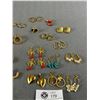 Image 3 : Nice Large Selection Of Gold Tone Earrings - Beads, Rhinestones & More