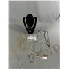Image 1 : Nice Assortment Of Chain & More Bracelets Plus Double Pendant Chain Necklace & Metal Choker Pendant 