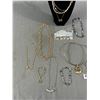 Image 2 : Nice Assortment Of Chain & More Bracelets Plus Double Pendant Chain Necklace & Metal Choker Pendant 