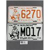 Image 1 : 2 Vintage Yukon "Home Of The Klondike" License Plates - 1975 & 1976