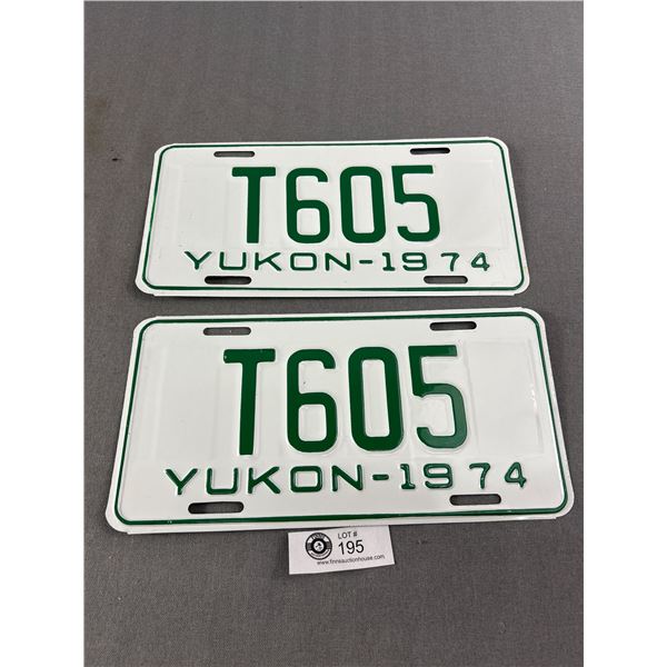 Matching Pair Of 1974 Yukon License Plates