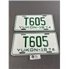 Matching Pair Of 1974 Yukon License Plates