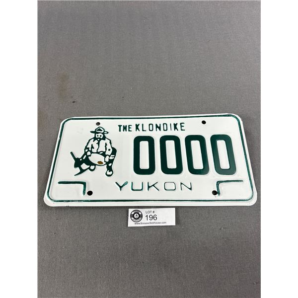 Yukon "The Klondike" License Plate w/ 0000 Digits]