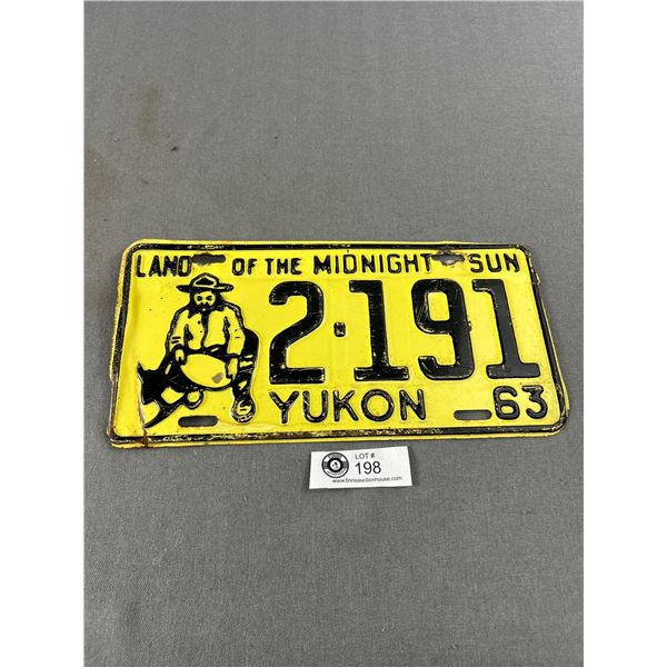1963 Yukon "Land Of The Midnight Sun" License Plate