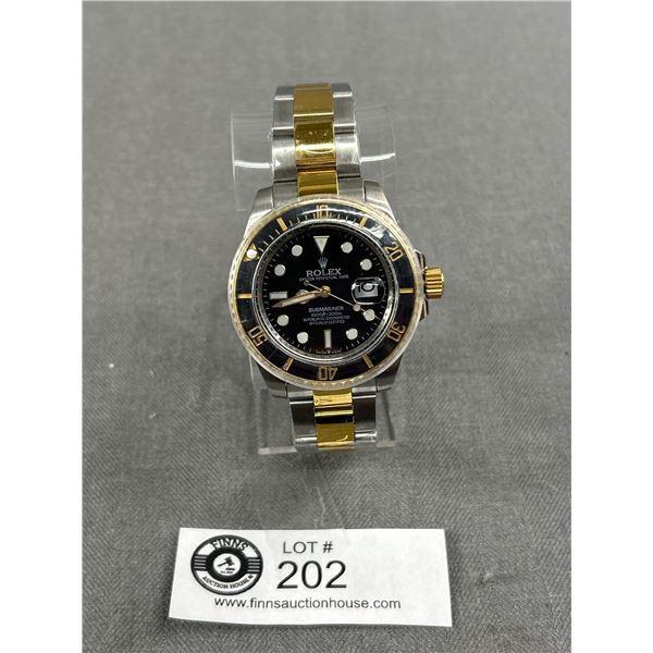 Rolex Oyster Perpetual Date Submariner 2 Tone Watch. Unauthenticated