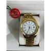 Image 3 : Gold Tone Rolex Oyster Perpetual Date Just Watch In Original Box w/ Gift Bag. Unauthenticated