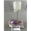Image 2 : Rough Amethyst Inclusion Candle Holder. Retails $400.00