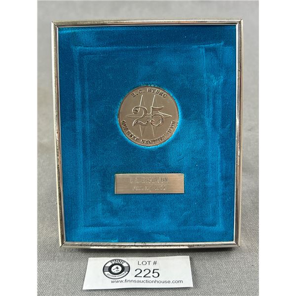 BC Hydro 1972 Quarter Century Club Medallion