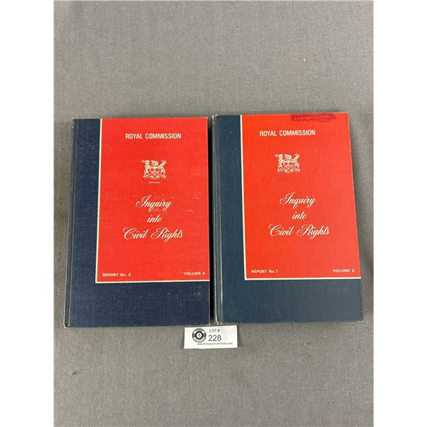 2 - 1960's Books "Royal Commission Into Civil Rights"