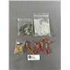 Image 1 : 4 Lots Of Vintage Necklace Beads, Crystal, Agate & More
