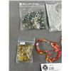 Image 2 : 4 Lots Of Vintage Necklace Beads, Crystal, Agate & More