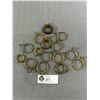 Image 1 : 15 Antique (1910-20) Brass Curtain Rod Rings