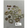 Image 1 : Antique Brass Curtain Rod Rings etc.