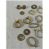 Image 2 : Antique Brass Curtain Rod Rings etc.