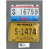 Image 1 : 2 Yukon License Plates - "Ski-Vehicle" & "Snowmachine"