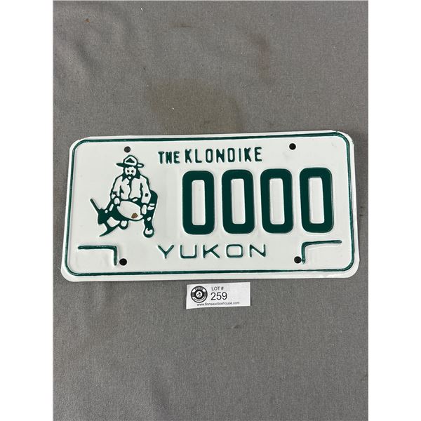 Yukon "The Klondike" License Plate w/ 0000 Digits]