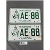 Image 1 : 1978 Matching Pair Of Yukon "The Klondike" License Plates