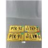 Image 1 : 4 Vintage Yukon License Plates - 2 "Public Service" & 2 "The Klondike"