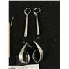 Image 2 : 3 Pairs Of Silver & Gold Plated Dangle Earrings In Good Condition
