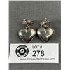 Image 1 : Beautiful 925 Sterling Silver Puffed Heart Earrings
