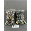 Image 1 : 2 Bags Of Misc. Costume Jewelry & Parts