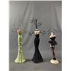 Image 2 : 3 Fancy Miniature Mannequin Jewelry Displayers. Approx. 12" - 15" -17"