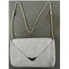 Image 1 : Shingmesh, Hong Kong White Purse w/ Metal Mesh & Chain Strap