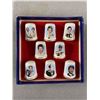 Image 2 : Set Of 8 St. George's Fine Bone China Royal Family Thimbles & Grisley England Green & Co. Ltd "MING"