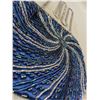 Image 2 : Lovely Vintage Blue Beaded Purse w/ Snap Enclosure & Metal Strap