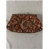 Image 1 : Beautiful Copper Brown Beaded Clutch Purse w/ Stone Accents