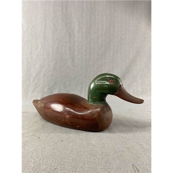 Solid Wood Duck Decoy. Approx. 17" L