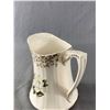 Image 2 : Vintage Alfred Meakin England 7"H Pitcher w/ Gold Accents. Some chipping on bottom. Displays well.