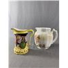 Image 1 : 2 Unmarked Vintage 7.5" H Pitchers -