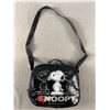 Image 1 : Vintage "Snoopy" 7" x 9" x 3" Vinyl Bag w/  Cloth Strap. Marked Snoopy C 1958  United Feature Syndic