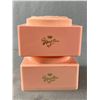 Image 3 : 2 Vintage  Evyan White Shoulders Art Deco Style Powder Boxes, 1 w/ Contents  & Women Inspired Decora