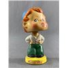 Image 1 : Cute Vintage "Kiss Me" Magnetic Dutch Boy Bobble Head. Approx. 4.75" H